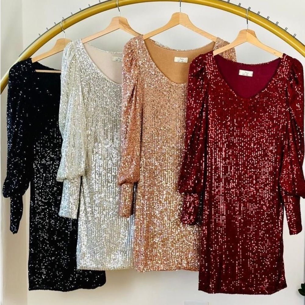 Made in Italy Sequins Mini Dress